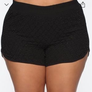 Fashion Nova beaded pull on shorts